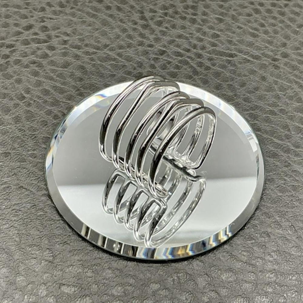 Stella‎ & Dot Ring Sz 9 Silver Tone Multi Row Band Wide Open Cage Womens Fashion